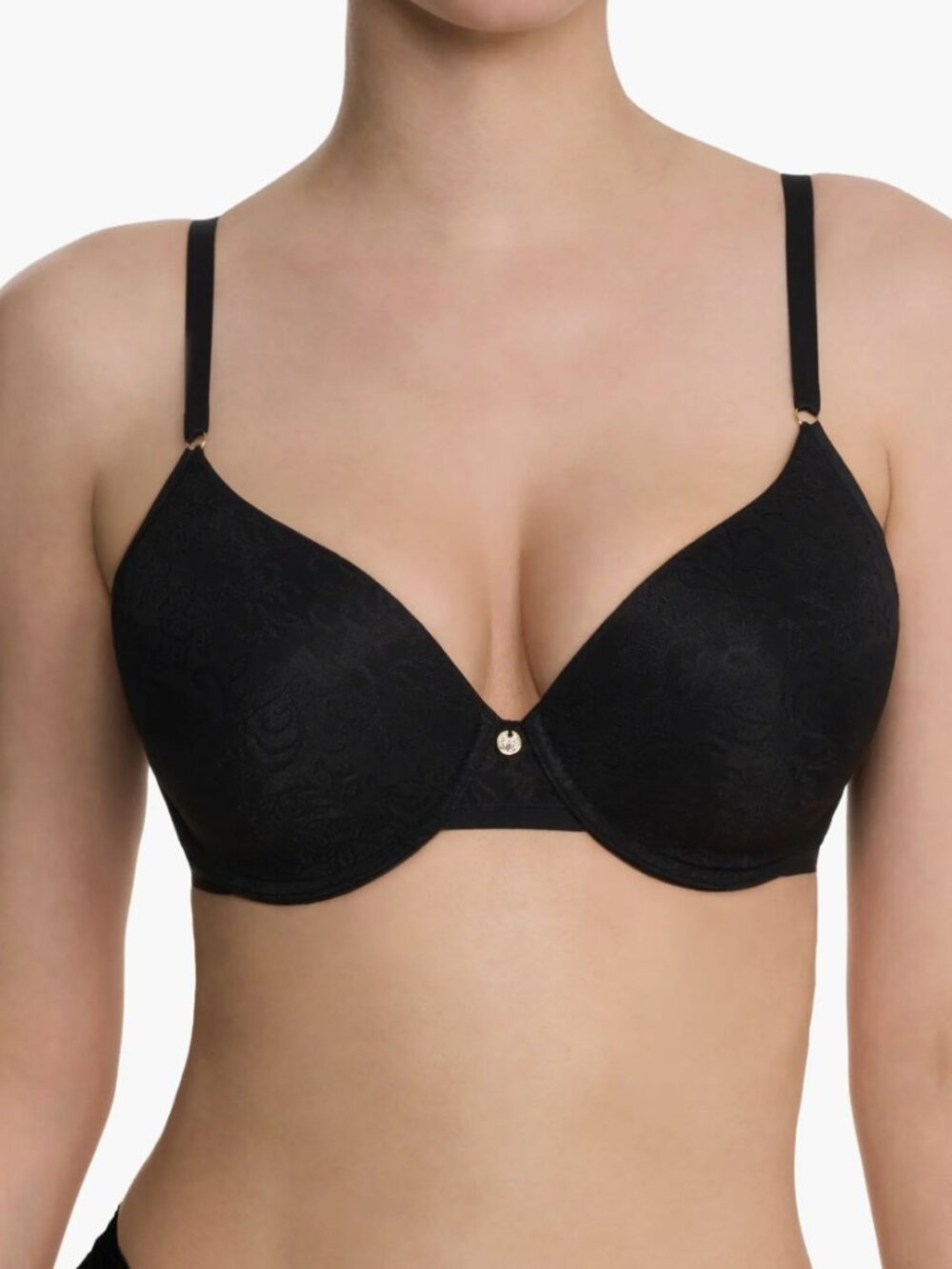 Natori Sheer Jacquard Full Fit Contour Underwire Bra Black 34B - Picture 6 of 6